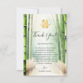 竹林中国の結婚の サンキューカード (正面)