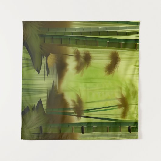 竹林伝統的中国の絵画の タペストリー (正面(横))