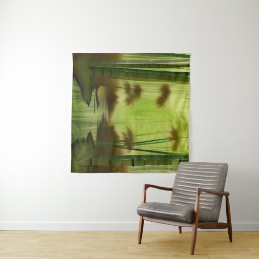 竹林伝統的中国の絵画の タペストリー (インサイチュ(横))