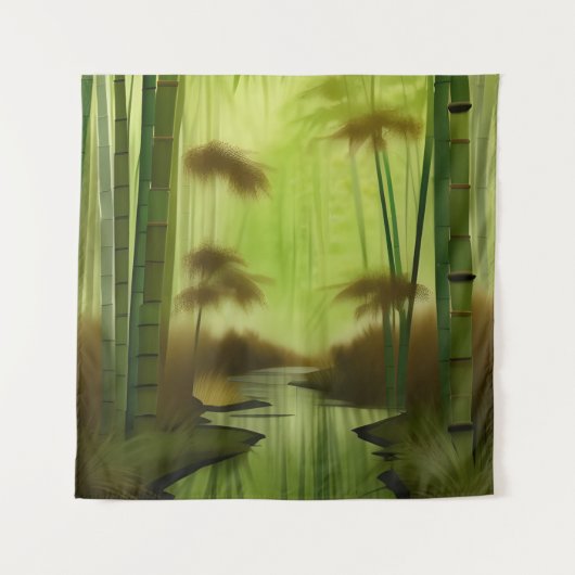 竹林伝統的中国の絵画の タペストリー (正面)