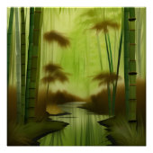 竹林伝統的中国の絵画の ポスター (正面)