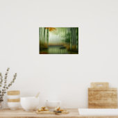 竹林 伝統的中国の絵画| ポスター (キッチン)