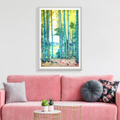 竹林，竹林，吉田博，ウッドカット キャンバスプリント (インサイチュ (リビング))