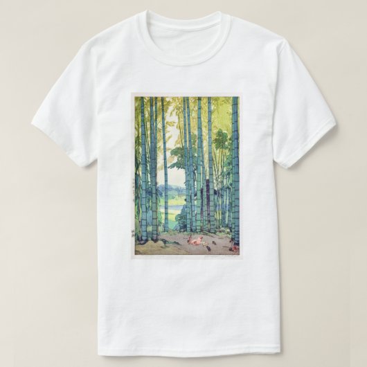竹林,竹林,吉田博,ウッドカット Tシャツ (デザイン正面)