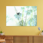 竹林 – 緑 キャンバスプリント (インサイチュ (リビング))