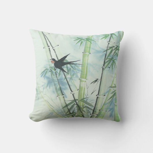 竹林 – 緑 クッション (正面)