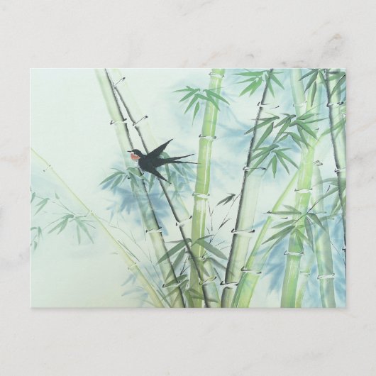 竹林 – 緑 ポストカード (正面)
