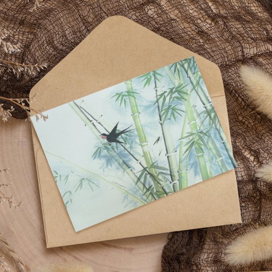 竹林 – 緑 ポストカード