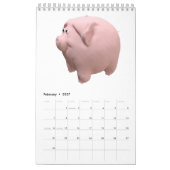 竹枠中国の豚2019年ぬり絵本 カレンダー (2月 2027)