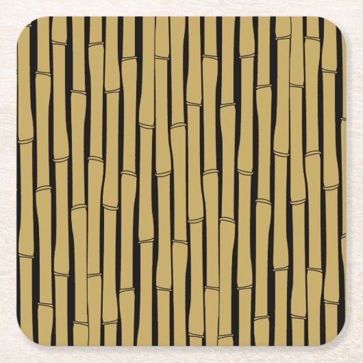 竹柄 スクエアペーパーコースター (正面)