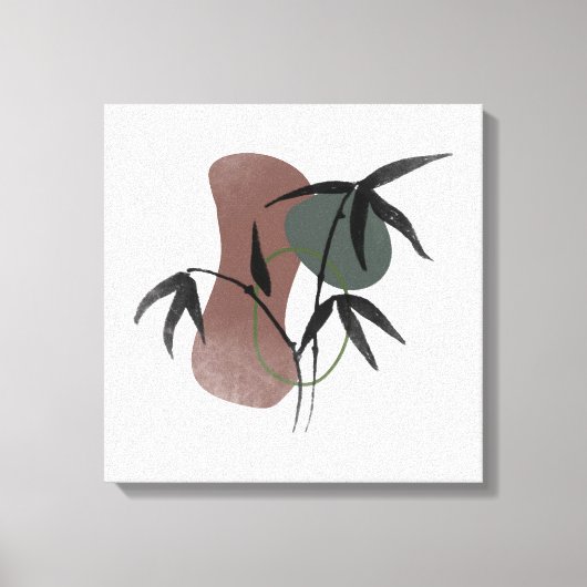 竹植物植物ボヘミアン キャンバスプリント (正面)