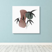 竹植物植物ボヘミアン キャンバスプリント (インサイチュ (ウッドフロア))