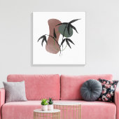 竹植物植物ボヘミアン キャンバスプリント (インサイチュ (リビング))