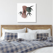 竹植物植物ボヘミアン キャンバスプリント (インサイチュ (寝室))