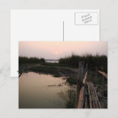 竹橋、ガンジス、西ベンガル、インド ポストカード (正面/裏面)