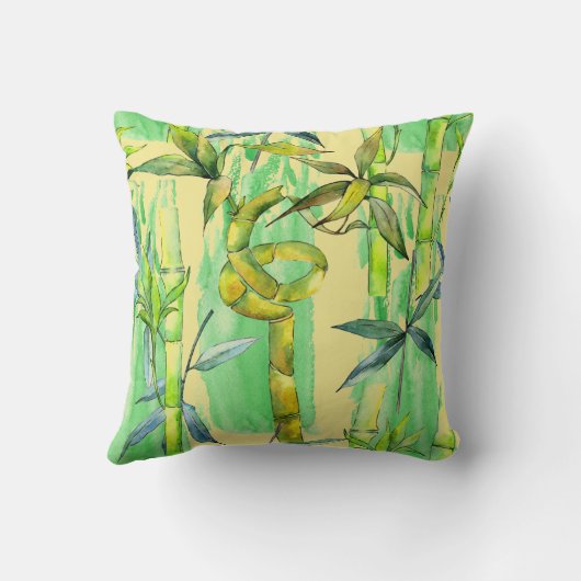 竹水はっきりした色装飾用クッション クッション (裏面)