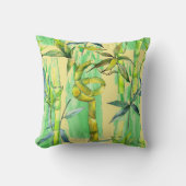 竹水はっきりした色装飾用クッション クッション (正面)