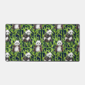 竹水模様付きパンダ デスクマット (正面)