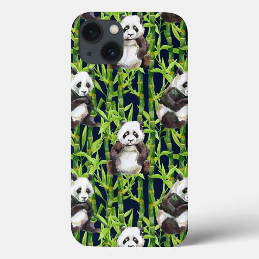 竹水模様付きパンダ Case-Mate iPhoneケース (裏面)