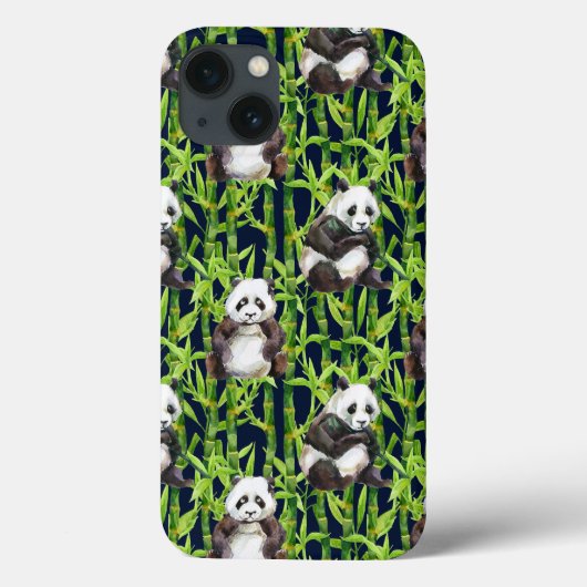 竹水模様付きパンダ Case-Mate iPhoneケース (裏面)