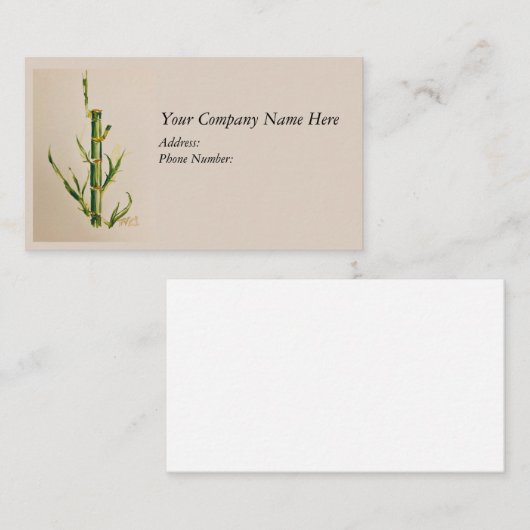 竹水色名刺 名刺 (正面/裏面)