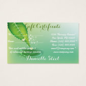 竹池禅セラピストギフト名刺 (裏面)