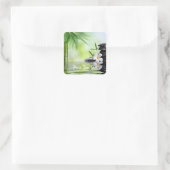 竹禅パーソナライズされた石水プルメリア スクエアシール (バッグ)