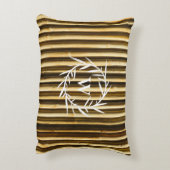 竹素朴モノグラム縦線パターン アクセントクッション (裏面(縦))