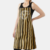 竹素朴モノグラム縦線パターン エプロン (インサイチュ)