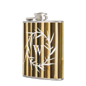 竹素朴モノグラム縦線パターン フラスク (左)