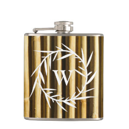 竹素朴モノグラム縦線パターン フラスク