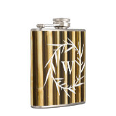 竹素朴モノグラム縦線パターン フラスク (右)
