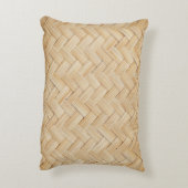 竹織抽象芸術テクスチャ背景。 アクセントクッション (裏面(縦))