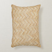 竹織抽象芸術テクスチャ背景。 アクセントクッション (正面(垂直))