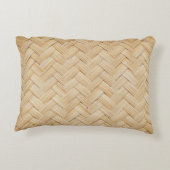 竹織抽象芸術テクスチャ背景。 アクセントクッション (裏面)