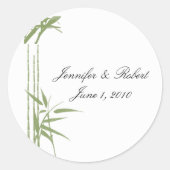 竹美しい封筒用シールとシール ラウンドシール (正面)