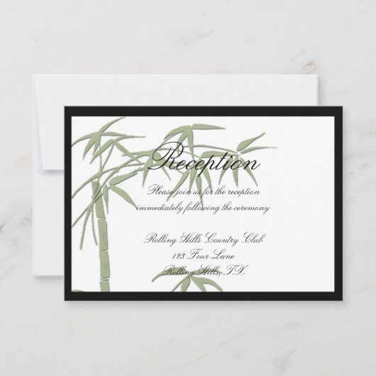 竹美しい結婚披露宴 招待状 (正面)