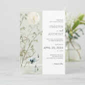 竹草及び鶴結婚の木 招待状 (スタンド正面)