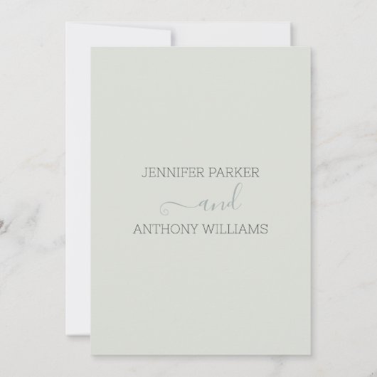 竹草及び鶴結婚の木 招待状 (裏面)