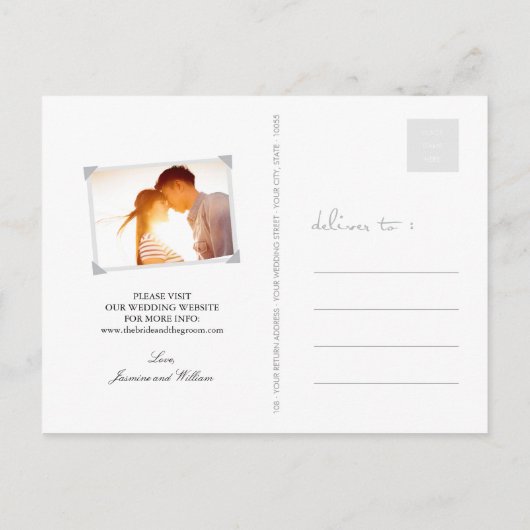 竹葉の二つ中国のの幸せ 案内ポストカード (裏面)