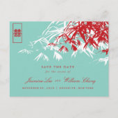 竹葉の二つ中国のの幸せ 案内ポストカード (正面)