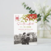 竹葉の幸せ写真デートを保存 案内ポストカード (スタンド正面)