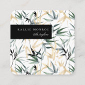 竹葉エレガント正方形名刺 スクエア名刺 (正面)