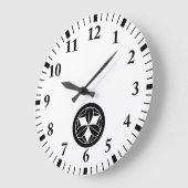 竹葉九輪 ラージ壁時計 (傾斜)