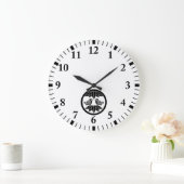 竹葉10本と向かいスパーズ時計 ラージ壁時計 (ホーム)