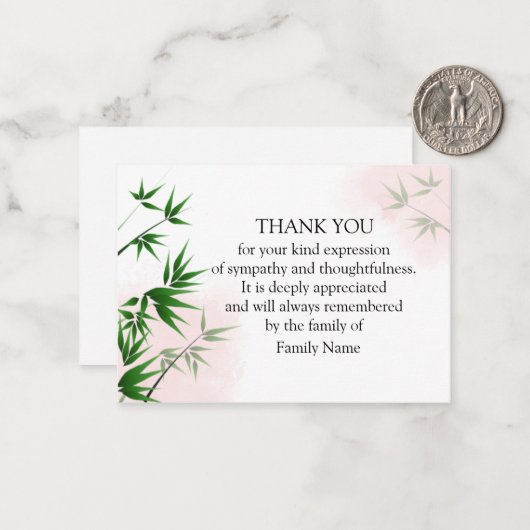 竹葉 ノートカード (正面/裏面インサイチュ)