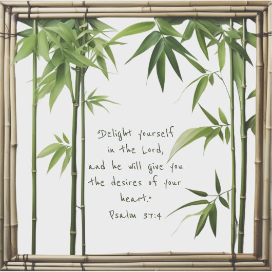 竹製カスタマイズビブルの名言ステッカー シール (正面)