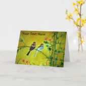 竹製グリーティングカード カード (黄色い花)