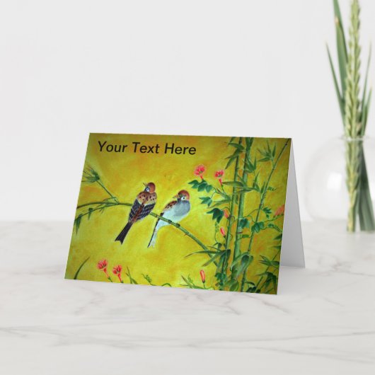 竹製グリーティングカード カード (正面)