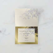 竹製葉金ゴールド結婚式招待状カード 招待状 (内部)
